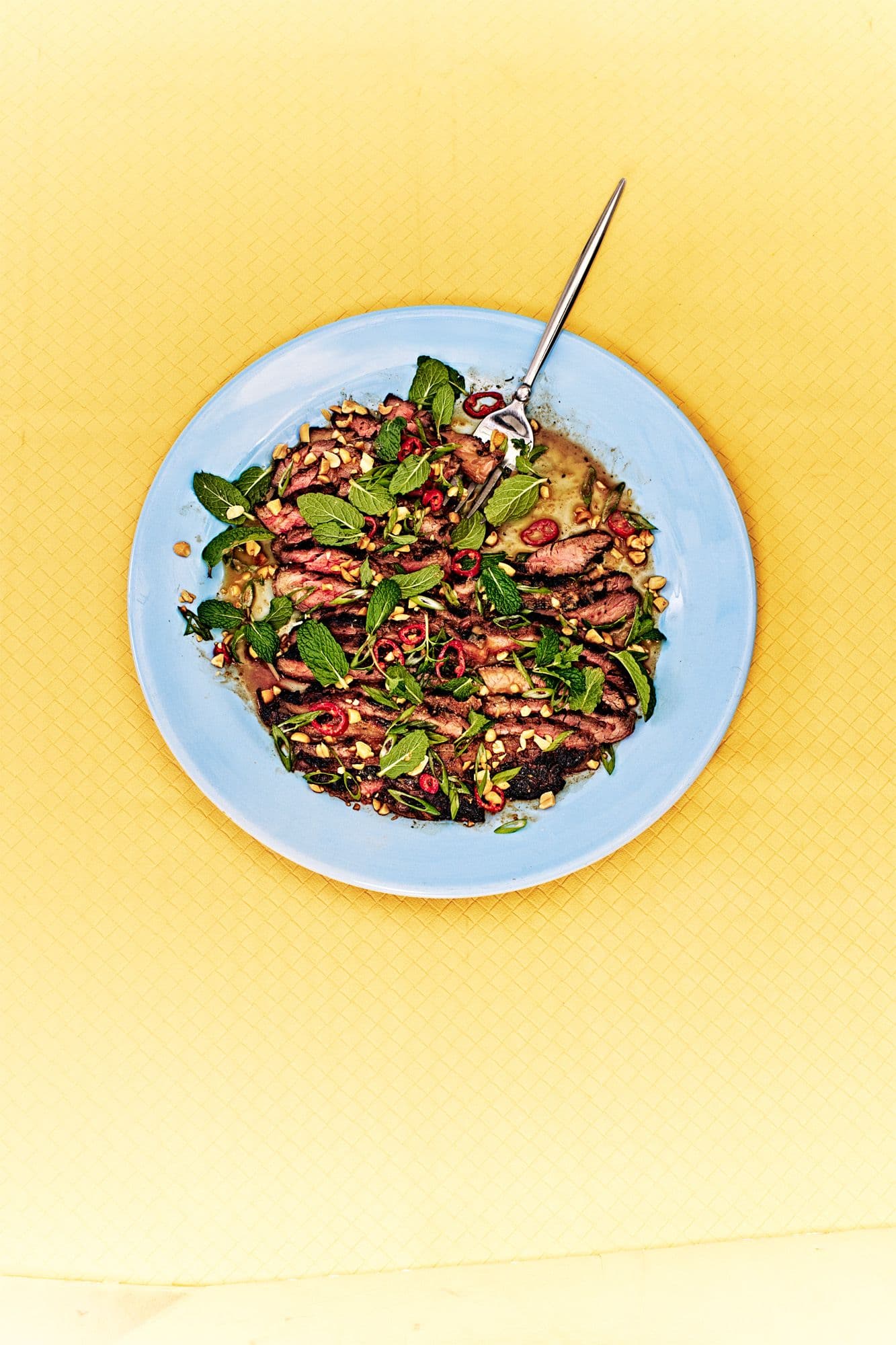 Grilled Steak With Spicy Peanut Dressing